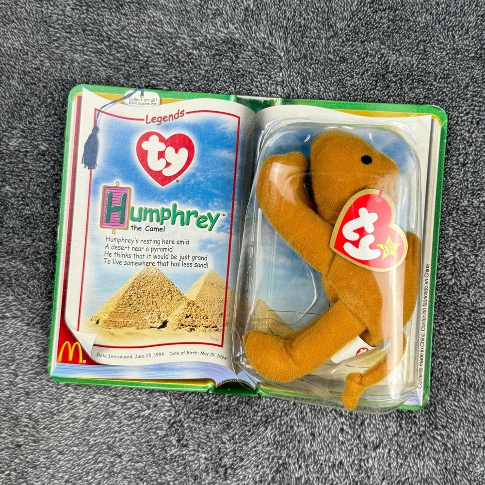 Ty Teenie Beanie Babies 2000 Humphrey the Camel McDonald's Legends Sealed Tan - Picture 2 of 4
